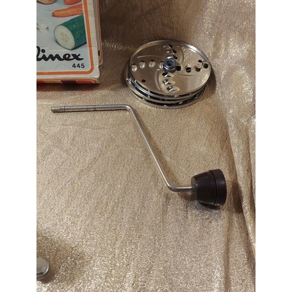 Vintage 70s Moulinex 445 Mouli-Julienne 5 Disc Slicer Shredder Grater France - Picture 12 of 16